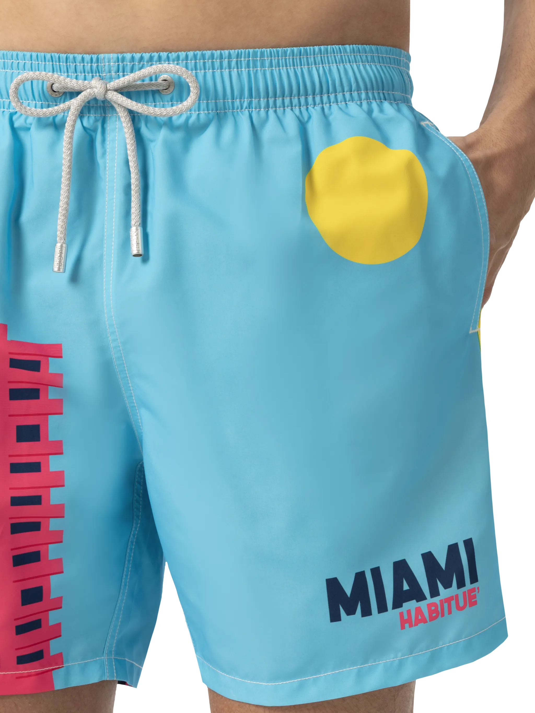 Gustavia midi-badpak met print van een ansichtkaart van Miami