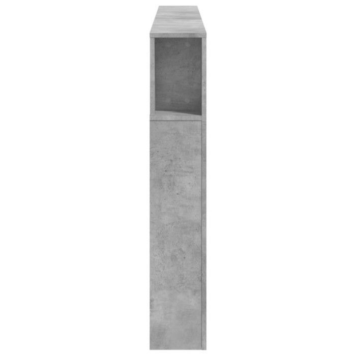 Cabecero LED vidaXL, accesorio de cama, cabecero para estructura de cama, muebles de dormitorio, gris hormigón 200x18,5x103,5cm 837368