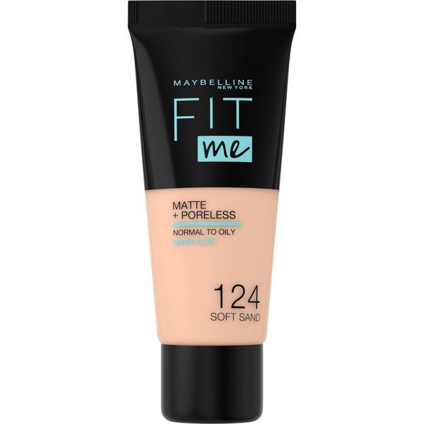 Maybelline New York Fit Me Matte + Poreless 124 Soft Sand tekući puder