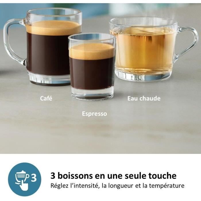 Espressomachine met ingebouwde molen - PHILIPS - EP1200/00 - 1200-serie - 2 soorten koffie - Keramische molen - Geborsteld zwart