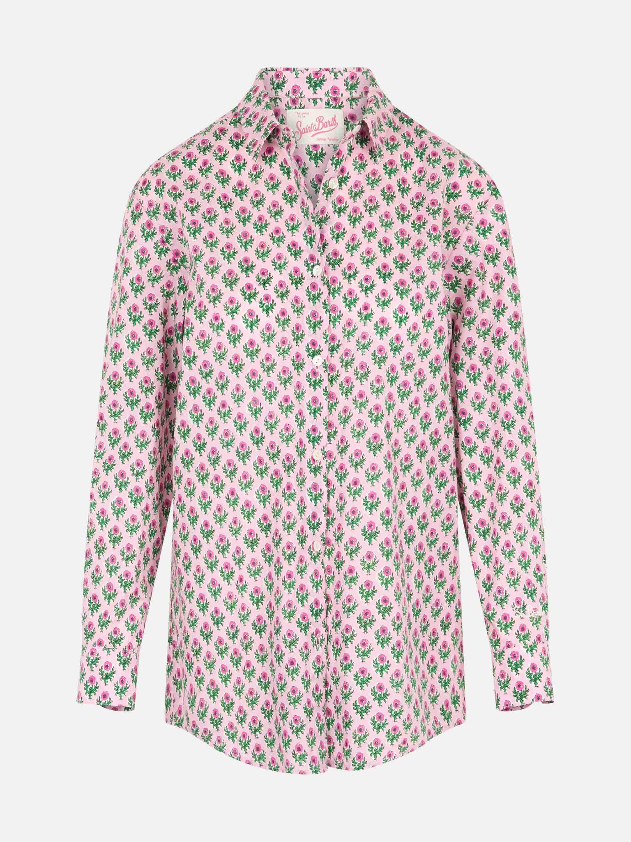 Brigitte damesblouse van oversized katoen met bloemenprint