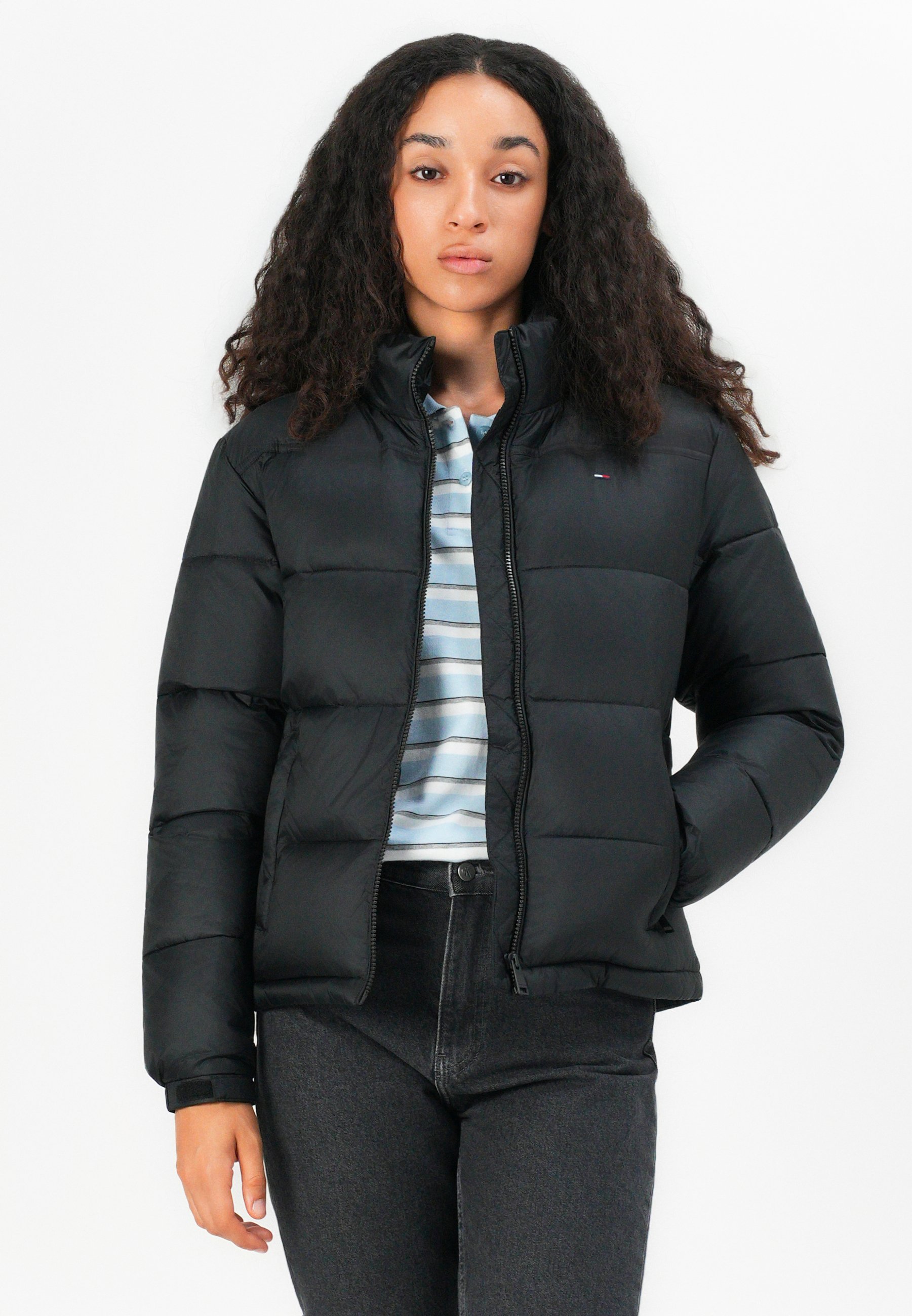 Tommy Jeans HOOD PUFFER - Kurtka zimowa - czarna