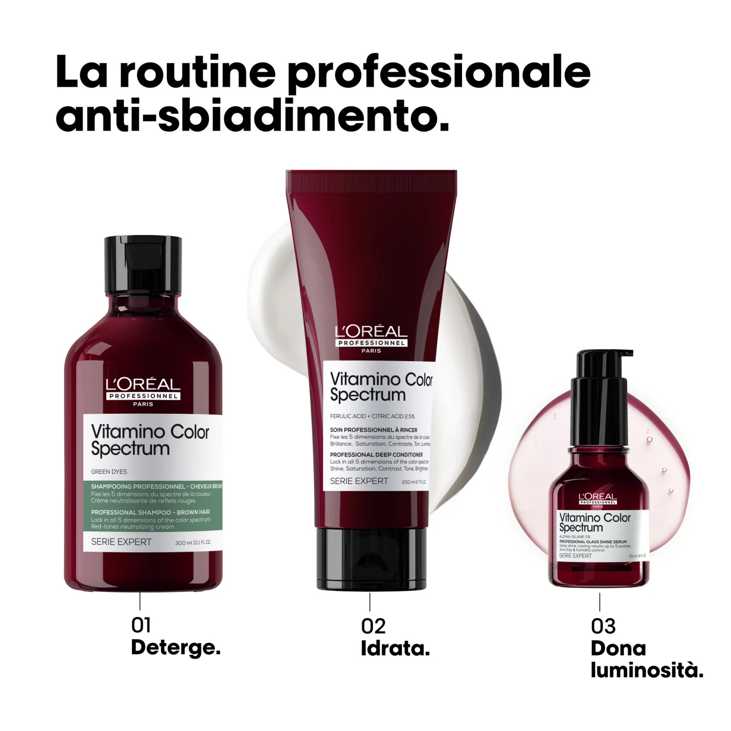 SERIE EXPERT New Vitamino Color Spectrum Shampoo Green Dyes - Shampoo Protezione Colore