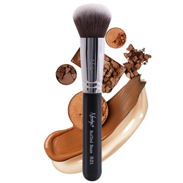 Nanshy Buffed Base kulatý štětec Kabuki na make-up (černý)