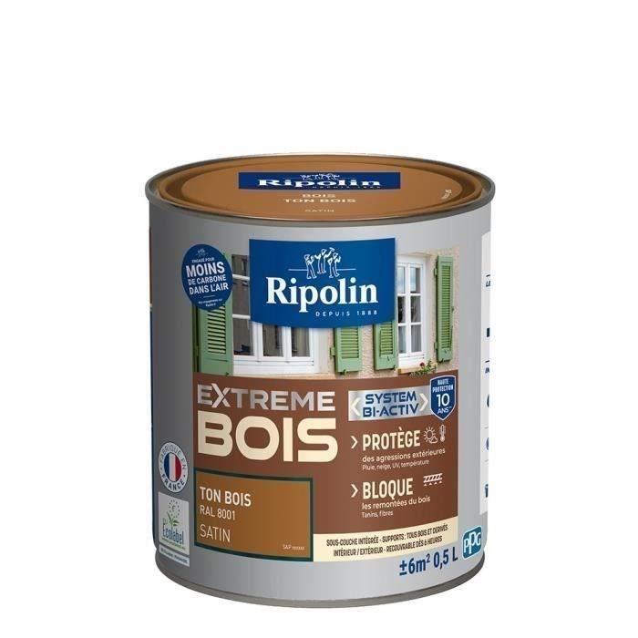 Pintura para madera satinada de alta protección RIPOLIN con una duración de 10 años que protege y realza el tono de la madera.
