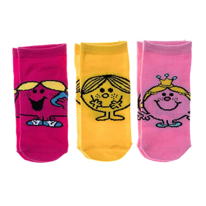 Rosa flickstrumpor Mr. Men och Little Miss - 3-pack