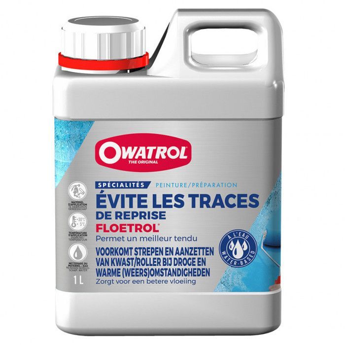 Medium de Lissage pour Pouring Acrylique - OWATROL FLOETROL - Blanc - 1 l - Peinture Extérieur