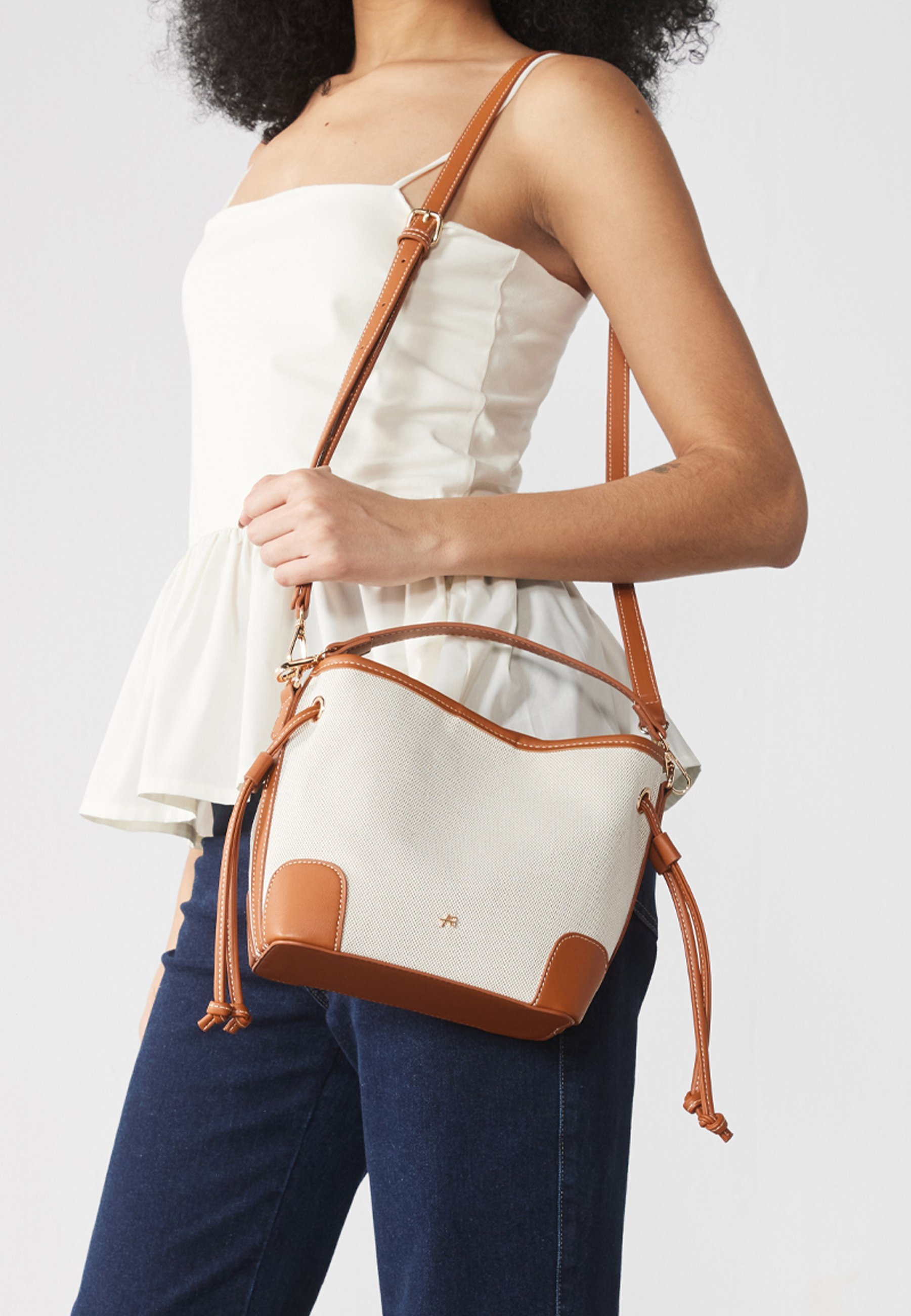 Anna Field handtas - beige/cognac