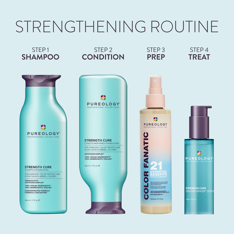 Shampoo Pureology Strength Cure para Restauração Capilar