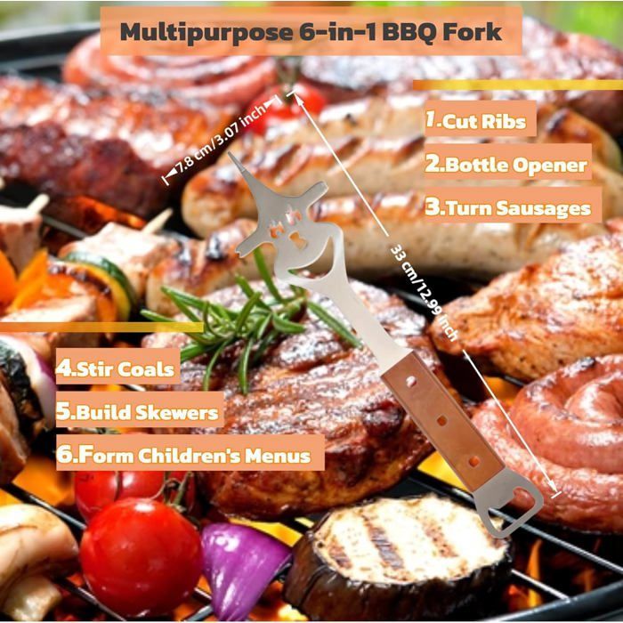 kit Barbecue ustensiles Multifonctions 2 pièces - spatule Barbecue et Barbecue fourchettes,Accessoires Barbecue créatifs,Cadeau