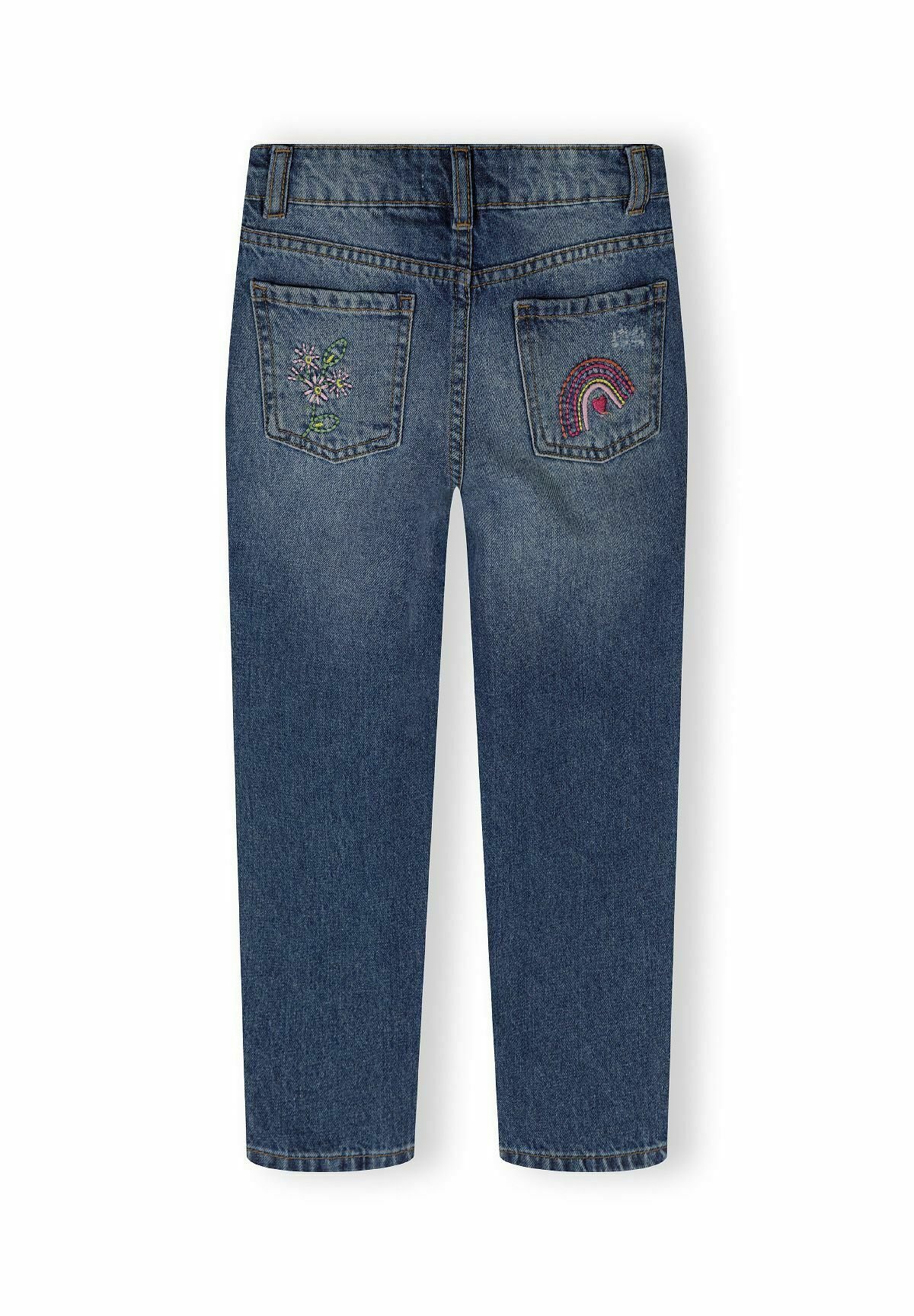 MINOTI GEBORDUURD - Rechte jeans - blauwe denim
