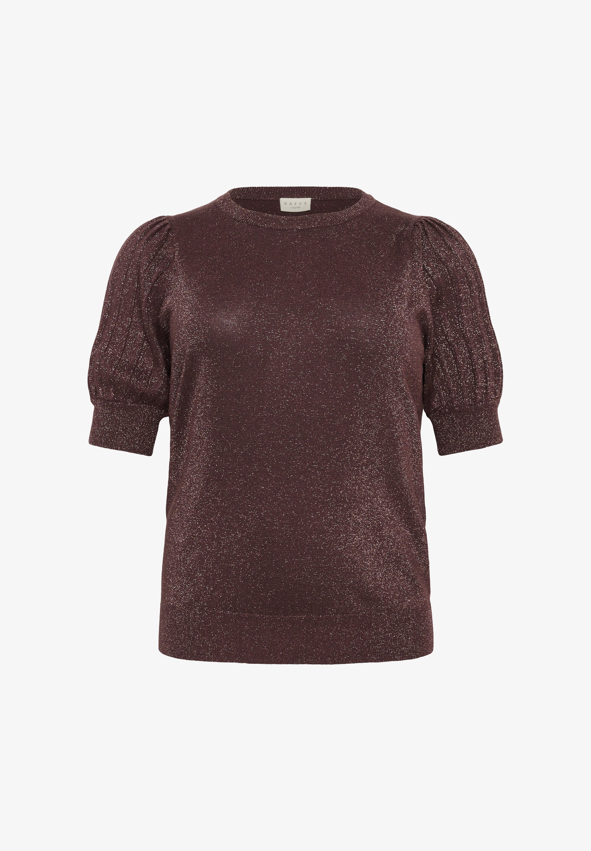 Kaffe Curve REGITTA PLEAT - Bedrucktes T-Shirt - Fudge
