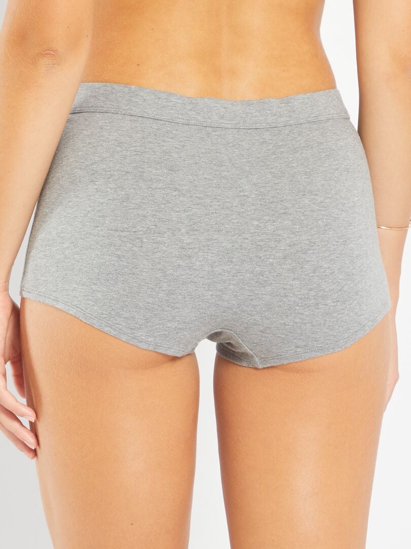 Conjunto de 2 calcinhas de algodão - CINZA