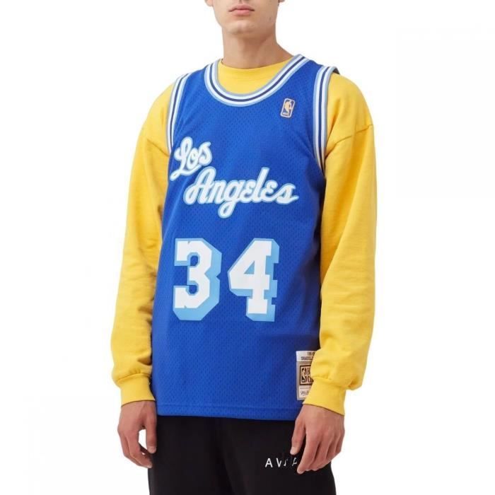 Maillot de Basket-ball - Mitchell & Ness - Los Angeles Lakers - Shaquille O'Neal - Bleu - Sans manche