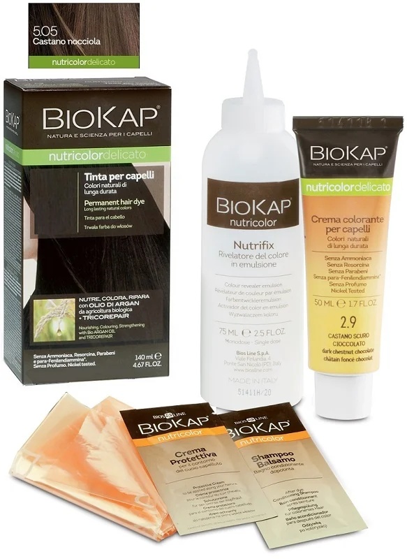 BIOKAP Biokap Nutricolor Delicato 5.05 Haselnussbraune Haarfarbe