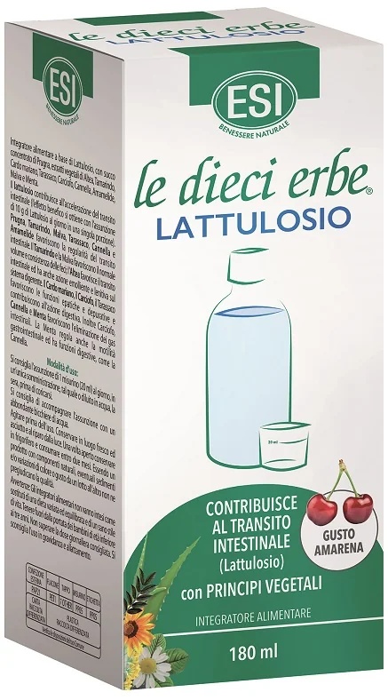 ESI Esi Ten Herbs Lactulose 180 ml voedingssupplement voor een gezonde darmflora