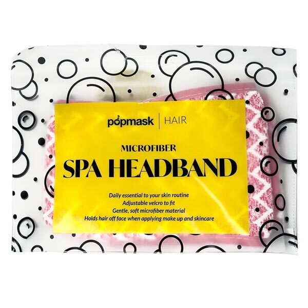 Bandă de susținere Popmask din microfibră pentru spa - roz