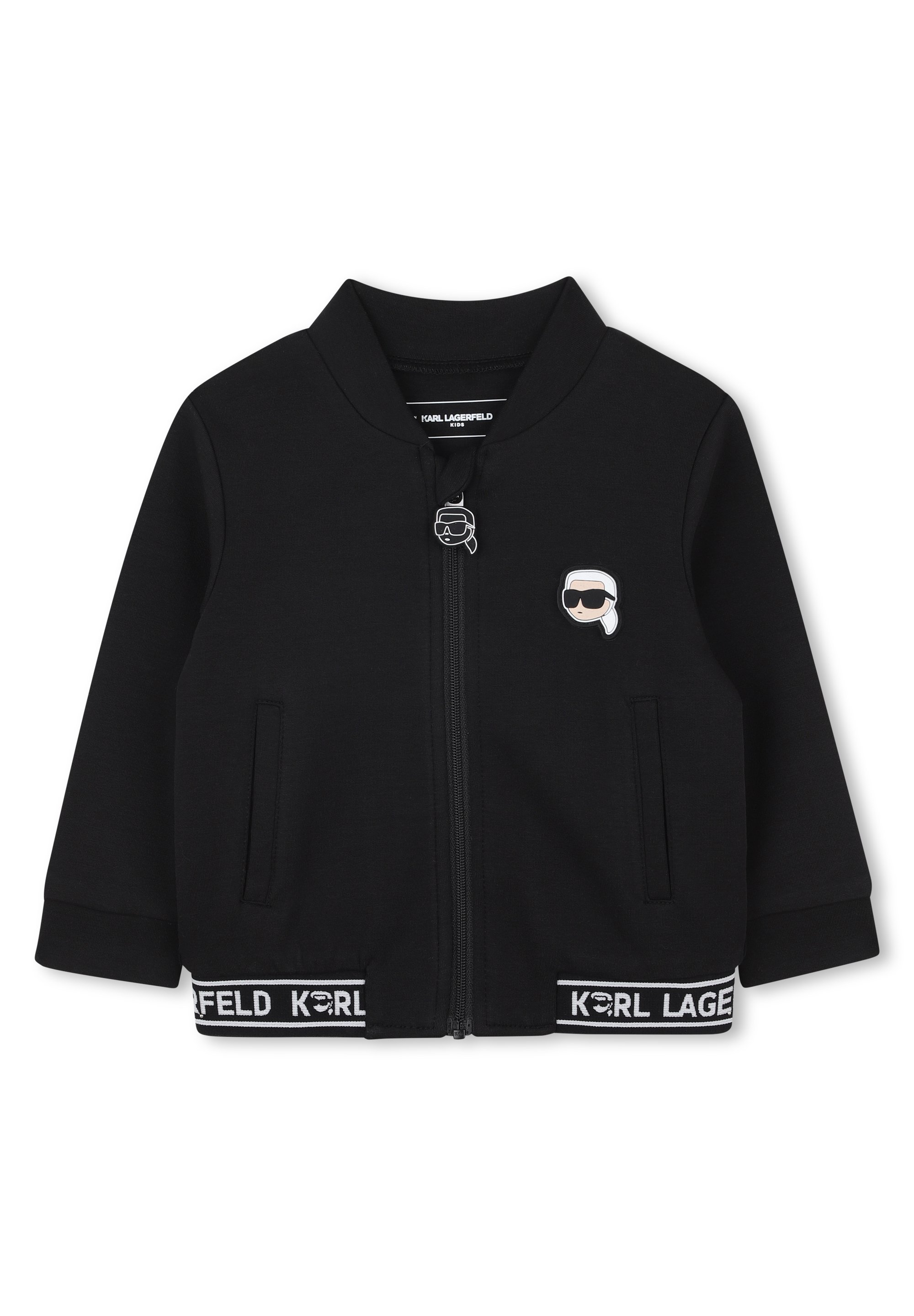 SET KARL LAGERFELD KIDS - Felpa con zip - nera