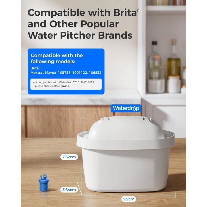 Waterdrop Wasserfilter – Ersatz für Brita® Maxtra+ Plus, Maxtra Pro® All-in-1 – Kompatibel mit Brita Filterkanne (12)