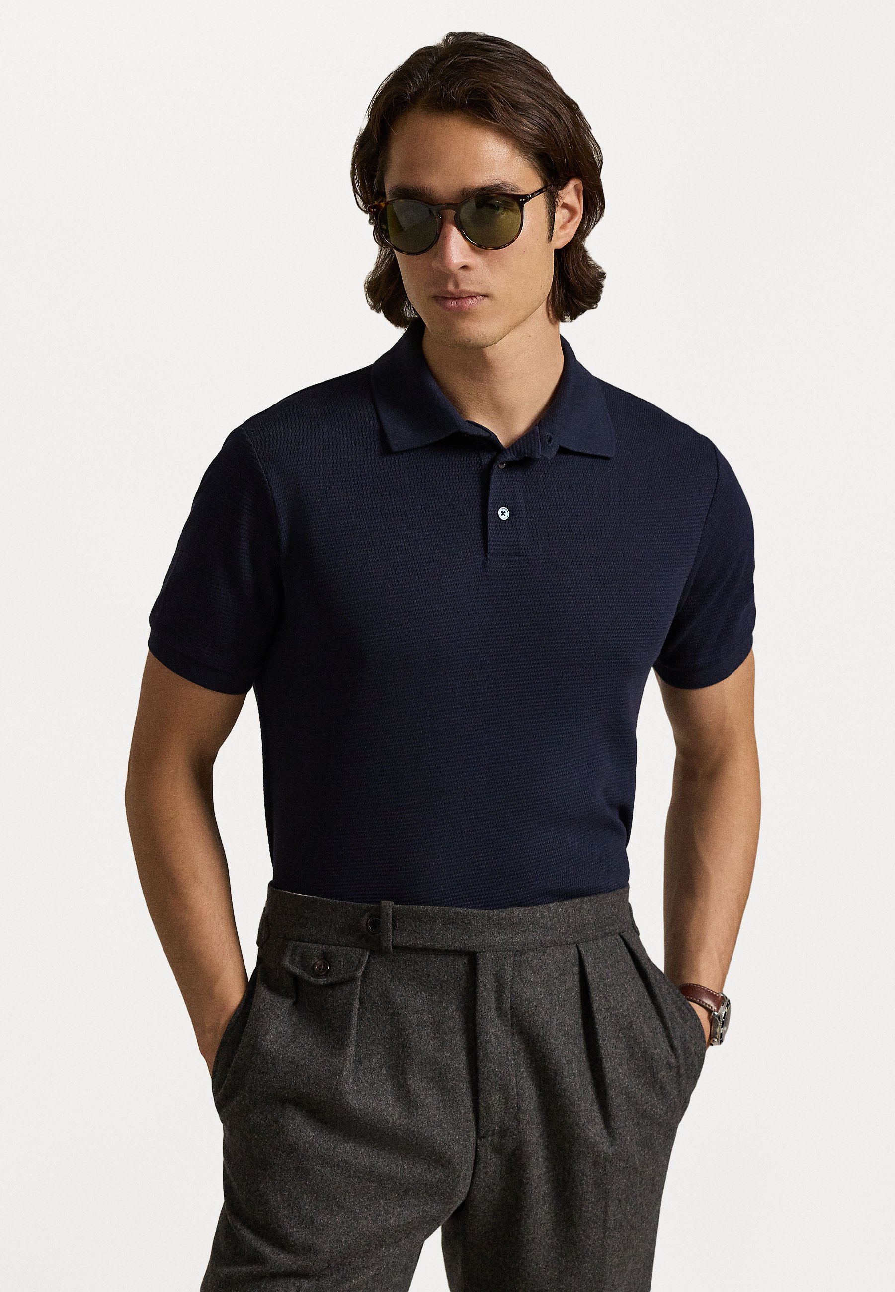 Polo Ralph Lauren POLO STANDARD FIT TESTURIZZATA - Polo - blu navy