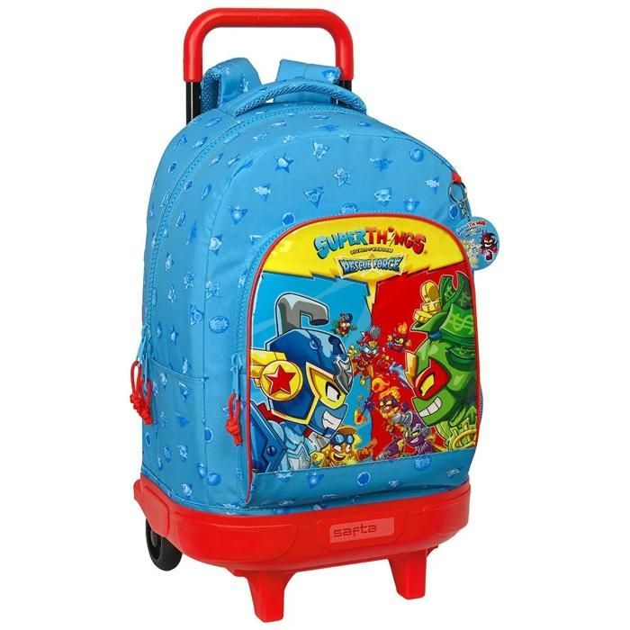 Cartable à roulettes - SAFTA - SuperThings Rescue Force - Bleu - 33 x 45 x 22 cm