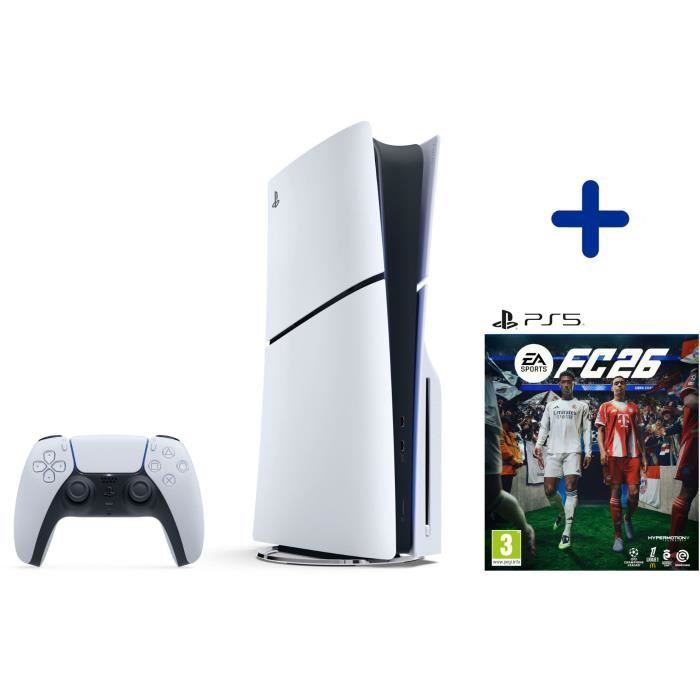 Pack PS5 Standard (avec lecteur CD) : Console PlayStation 5 (Modèle Slim) + FC 26