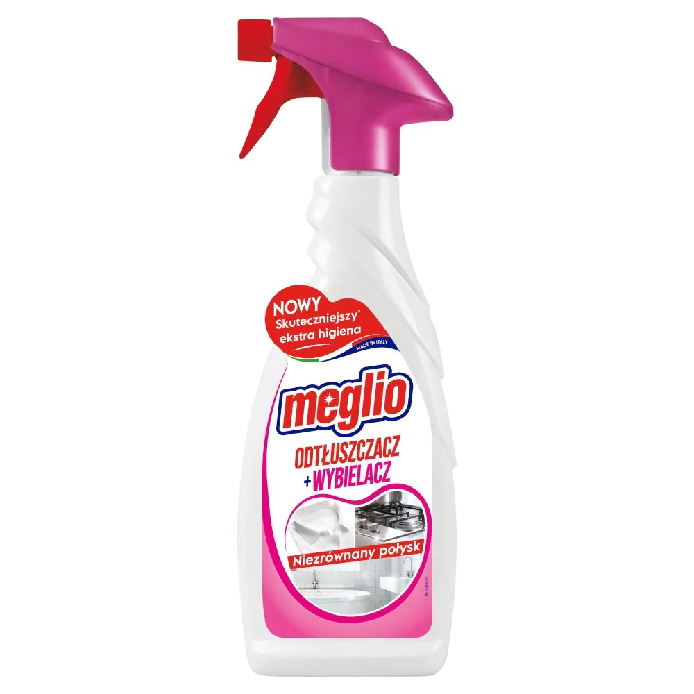 Meglio Odtłuszczacz + Wybielacz - środek w piance 650 ml