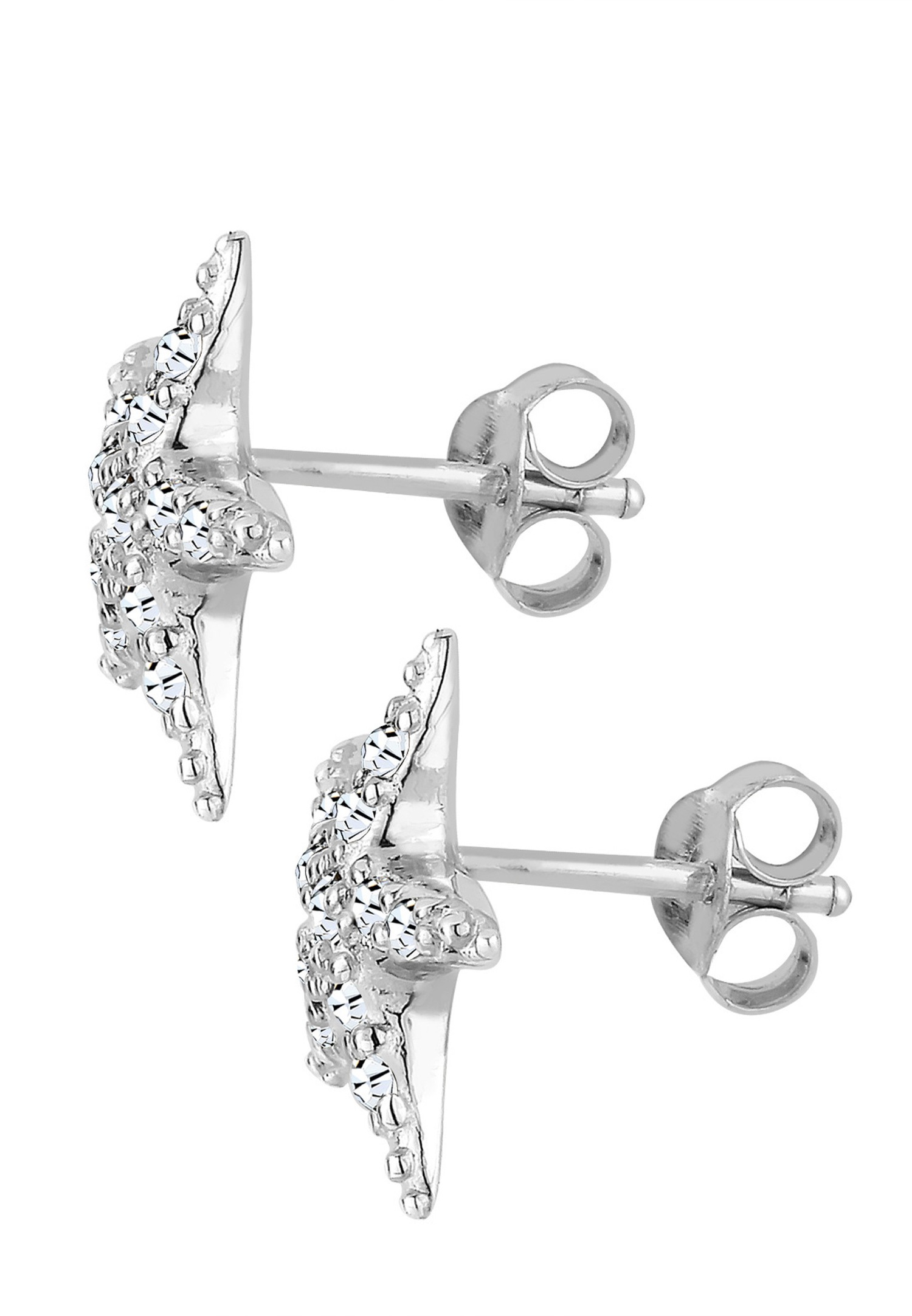 Elli Femmes Clous d'oreilles Étoile de Mer Plage avec Cristaux en Argent Sterling 925