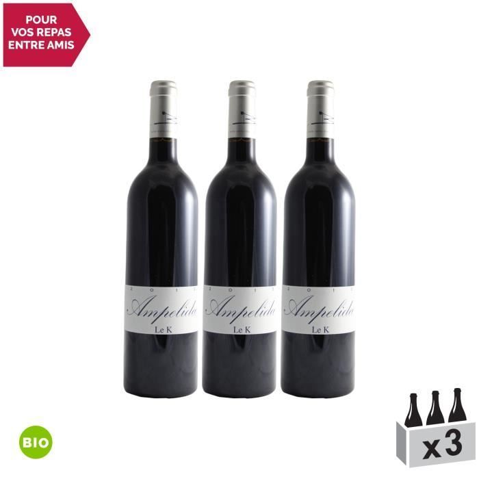 Val de Loire Le K Cabernet Franc Rouge 2015 - Ecológico - Caja de 3 x 75cl - Ampelidae Wines - Vino tinto IGP del Valle del Loira