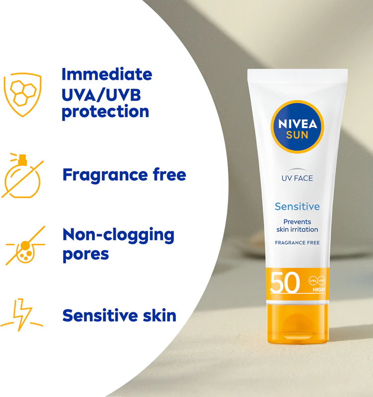 NIVEA SUN Sensitive Creme facial protetor para pele sensível