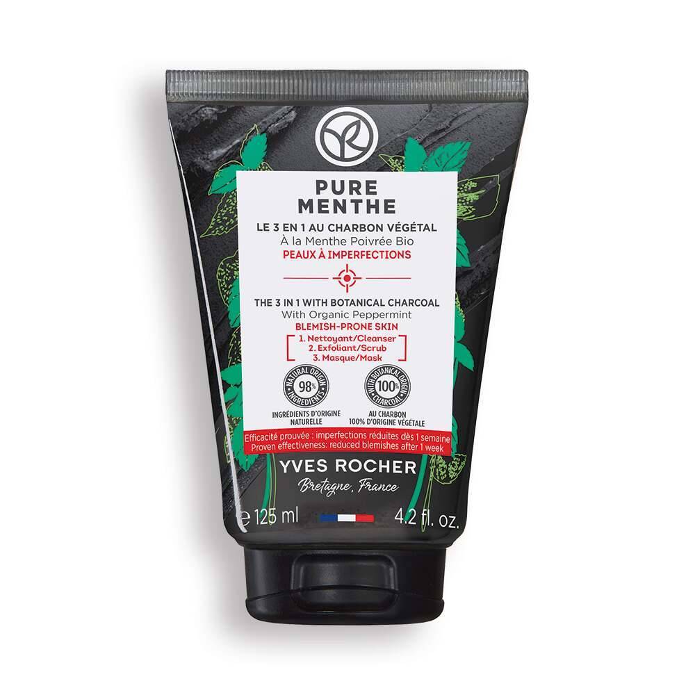 Limpiador, exfoliante y mascarilla de carbón 3 en 1