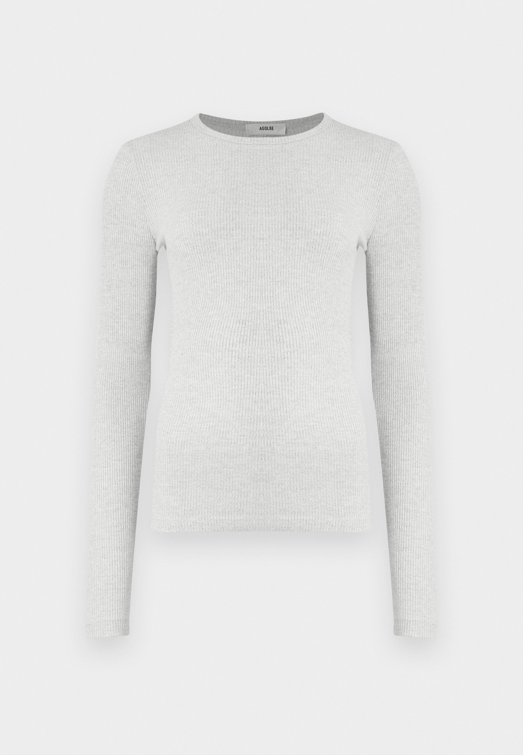 Agolde DELPHI SLIM T-SHIRT - Top met lange mouwen - geborsteld grijs gemêleerd
