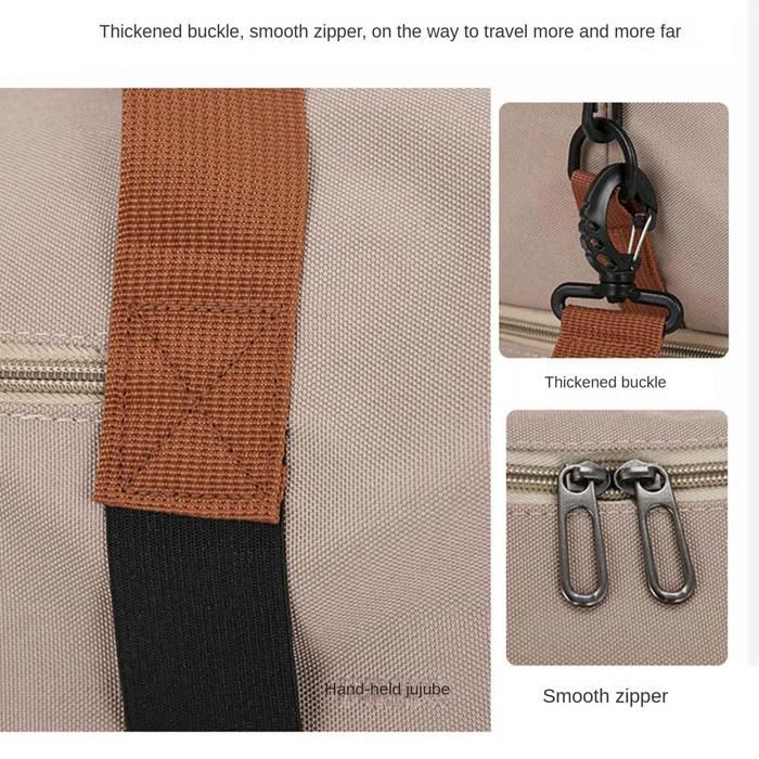 Bolsa de viaje multifuncional Oxford, compartimento para zapatos, separador para ropa mojada/seca, correa para el hombro, gran capacidad, deportiva, verde.