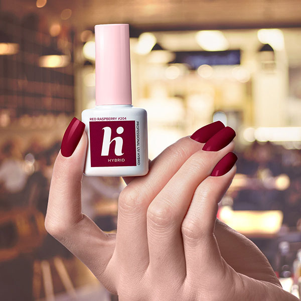 Hi Hybrid 204 Smalto semipermanente UV color lampone rosso 5ml