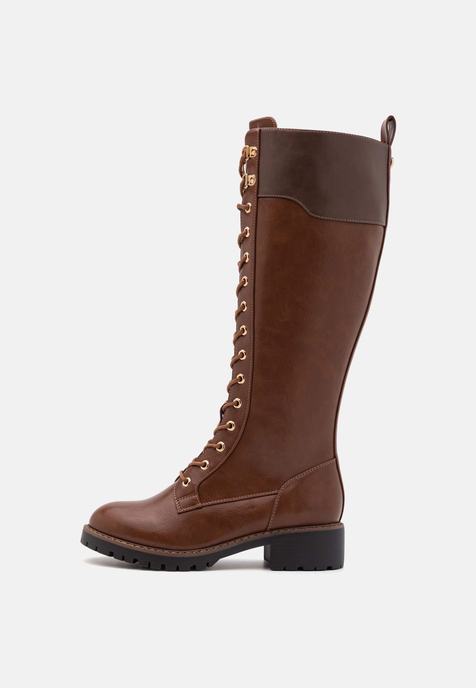 Stivali stringati Anna Field Wide Fit - color cognac