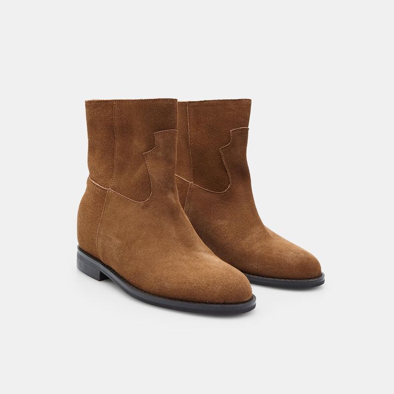 BATA Botki damskie z wewnętrznym klinem