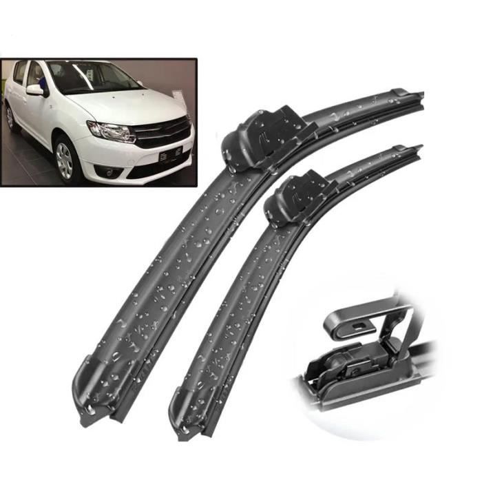 Juego de 2 limpiaparabrisas delanteros para Dacia Renault Sandero MK2 2012 2013 2014