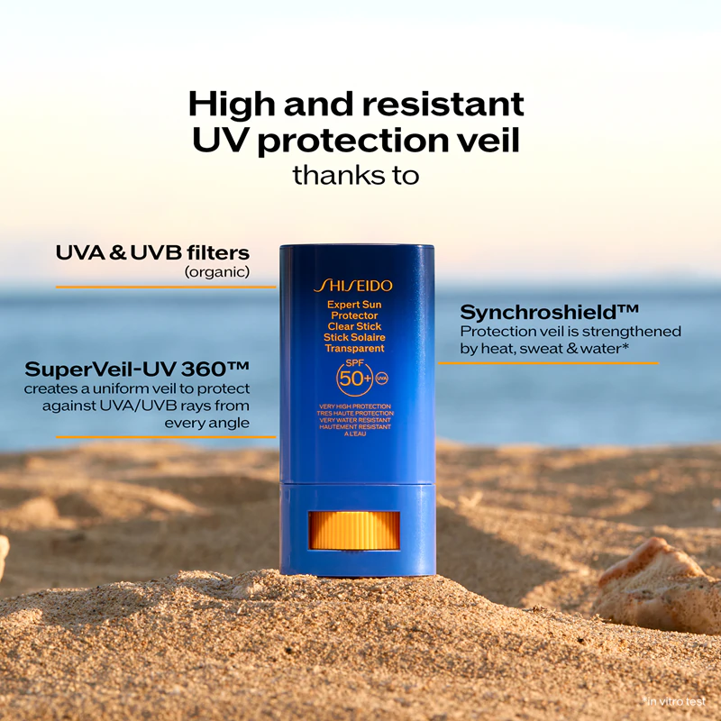 Shiseido Expert Sun Protector Clear Stick FPS 50+ gel protetor em bastão