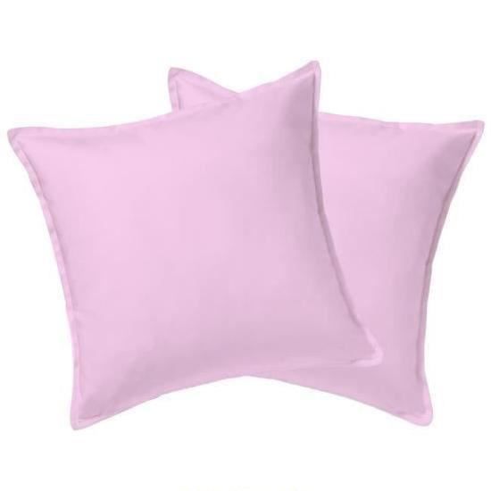 Pillowcase - PALE PINK - 63x63cm - 100% cotton - Machine washable - Plain