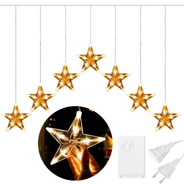 Kurtyna świetlna 70 Led lampki choinkowe wew. zimny biały