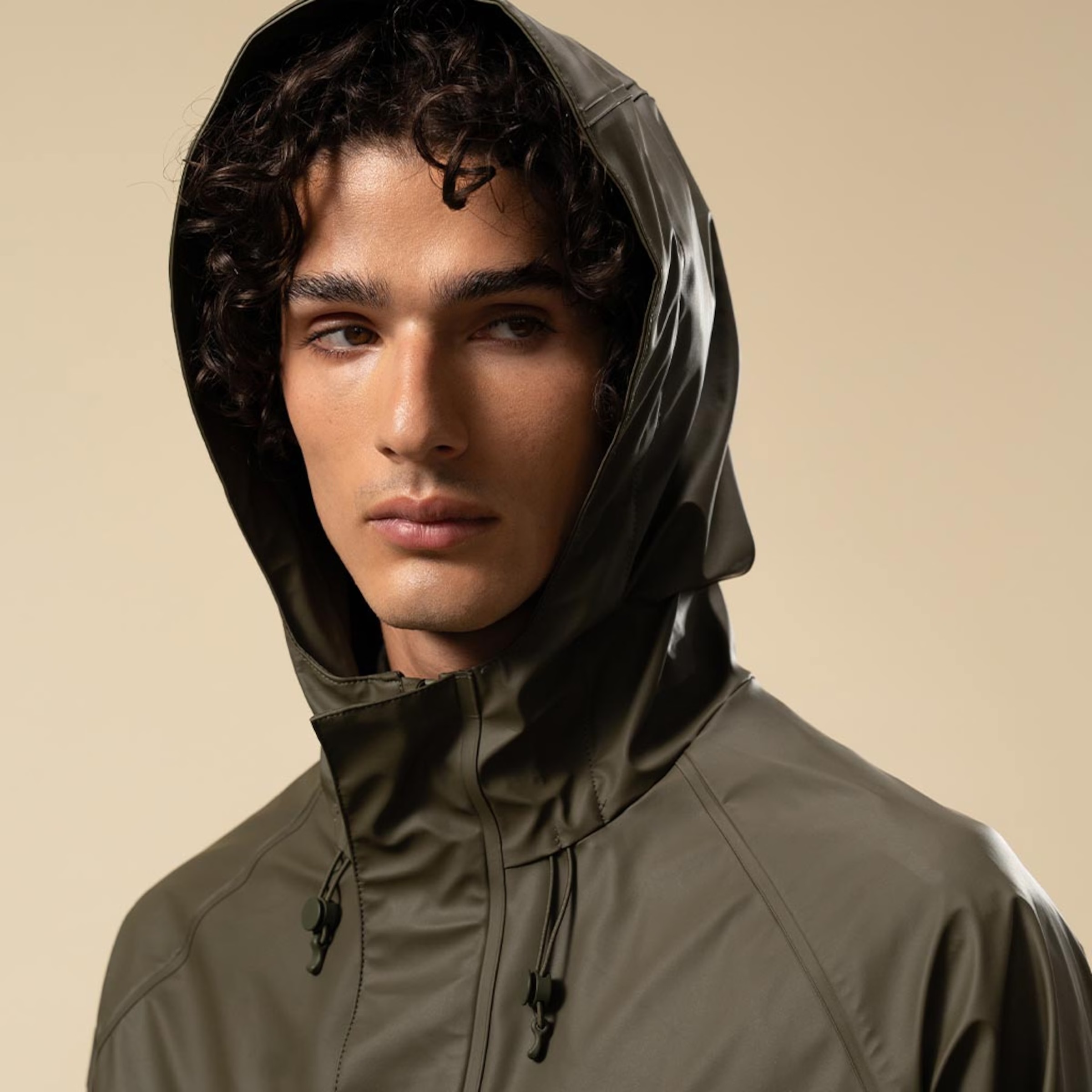 Veste imperméable longue vert forêt pour tous les jours