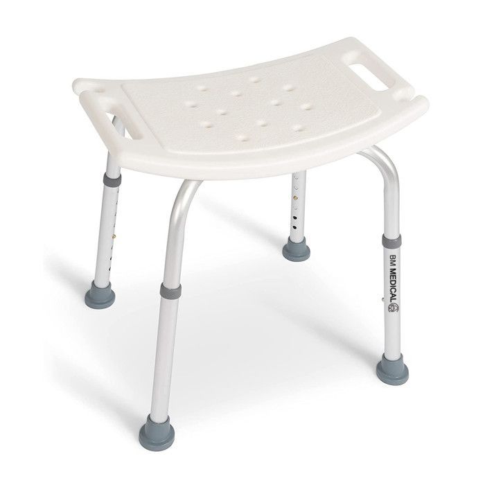 Asiento de ducha - BM Medical TD-50SD - altura ajustable, asas, soportes para cabezal de ducha - Antideslizante