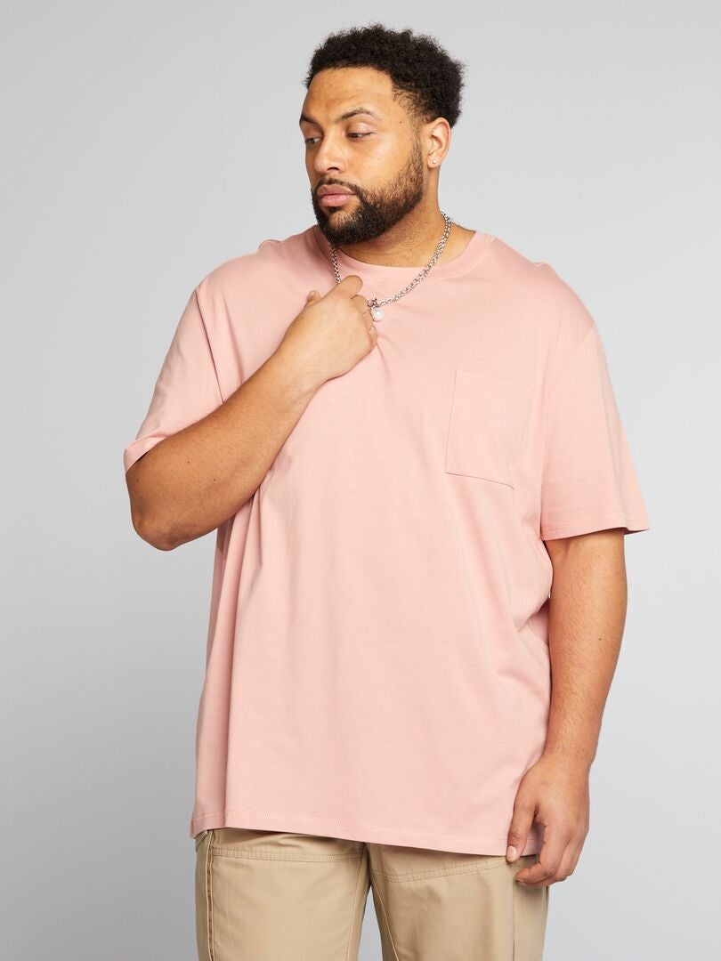 Effen jersey T-shirt - ROZE