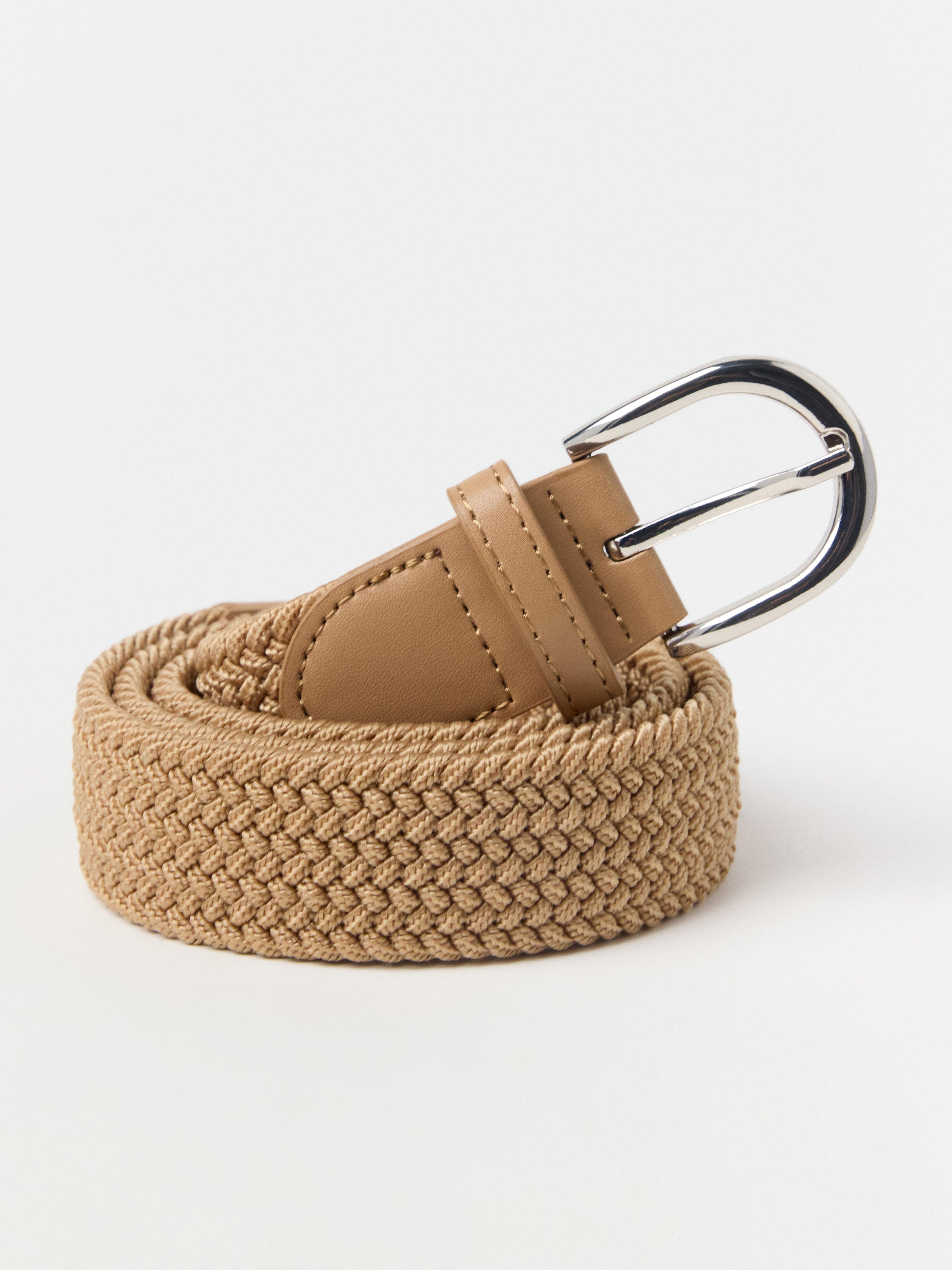 Elastisk belte Lys støvete beige