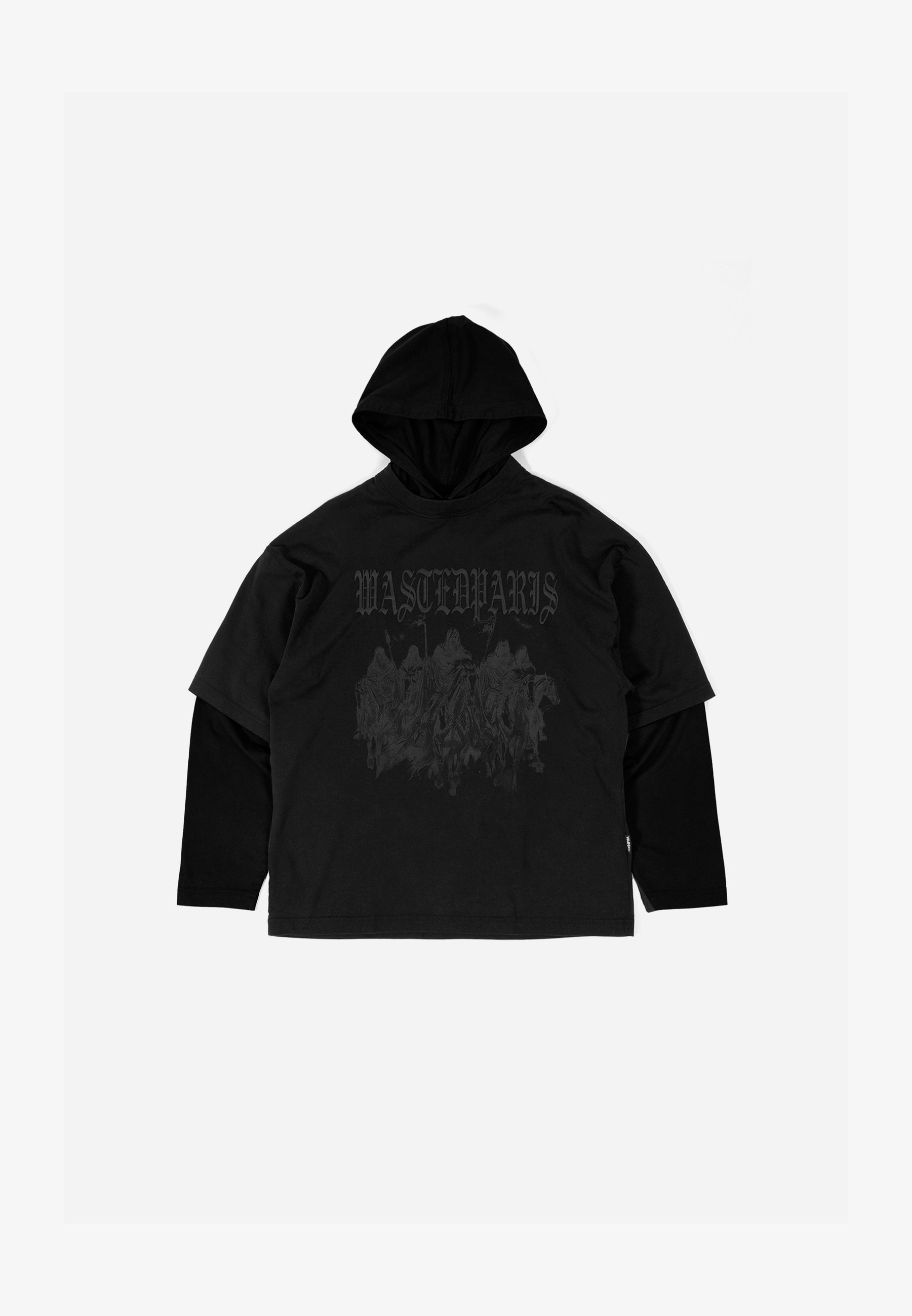 Wasted Paris NECROMANCER UNISEX - Langarmshirt - verwaschenes Schwarz