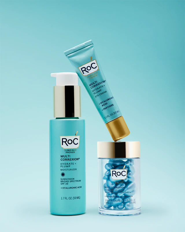 RoC Multi Correxion Hydrate & Plump is een intensief hydraterende crème die de huid verstevigt.