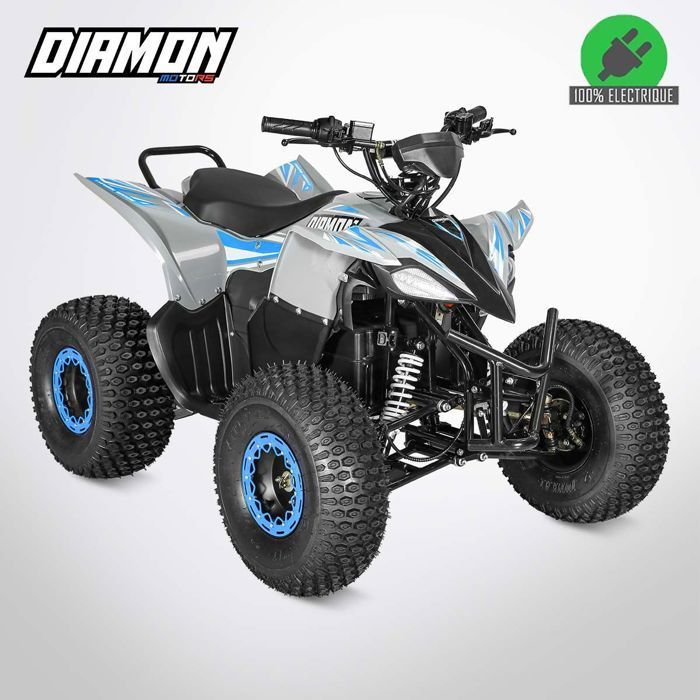 Quad elettrico per bambini TYPHON 1800W blu di DIAMON MOTORS – 60V 20Ah, ruote da 8 pollici, non omologato per la circolazione su strada.