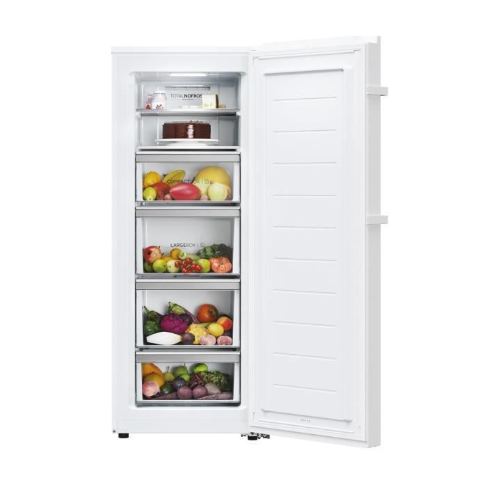 Congélateur Armoire HAIER 226L - H4F226WEH1 - Série 3 - Total No Frost - Connectivité -Classe E - Blanc