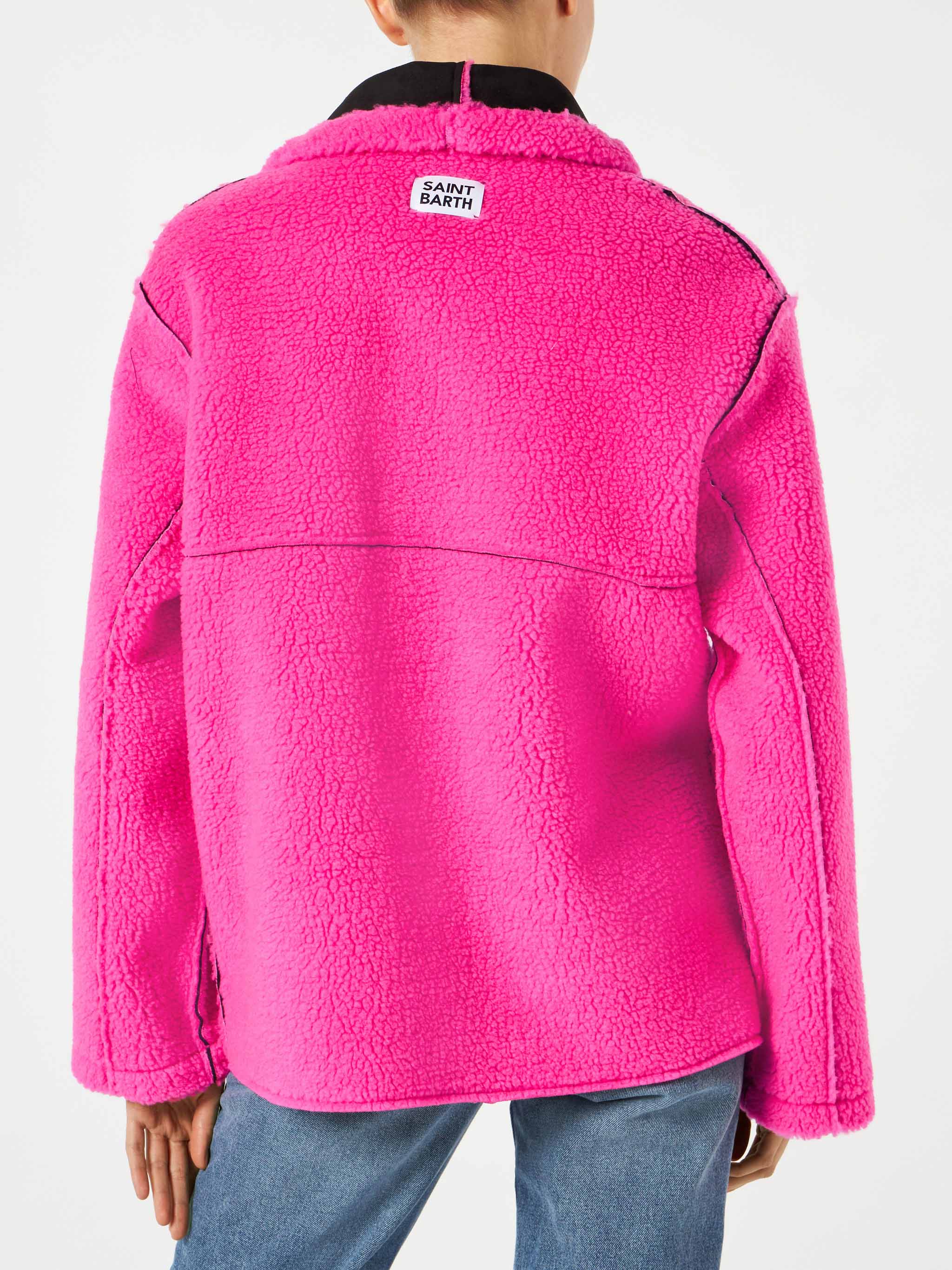 Chaqueta reversible de borrego para mujer