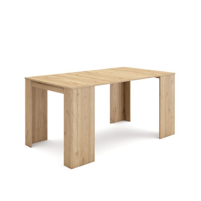 Mesa consola extensible Skraut Home - Roble - Capacidad para 8 personas - Estilo moderno